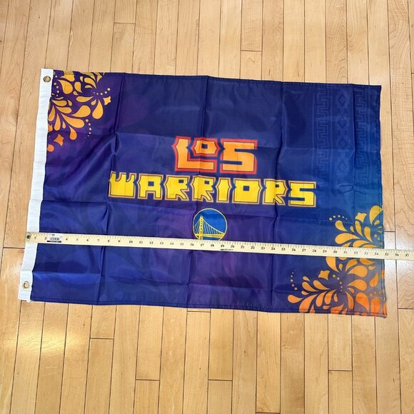 GSW Golden State Warriors 2023-2024 Los Warriors Game Day Flag - Picture 5 of 7